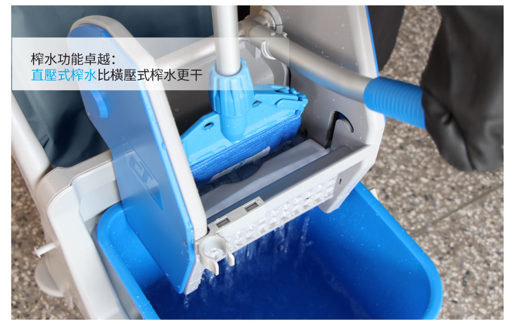 CT施達 多用途迷你清潔服務車配垃圾袋/排拖 - Cleanic Cleaning Equipment